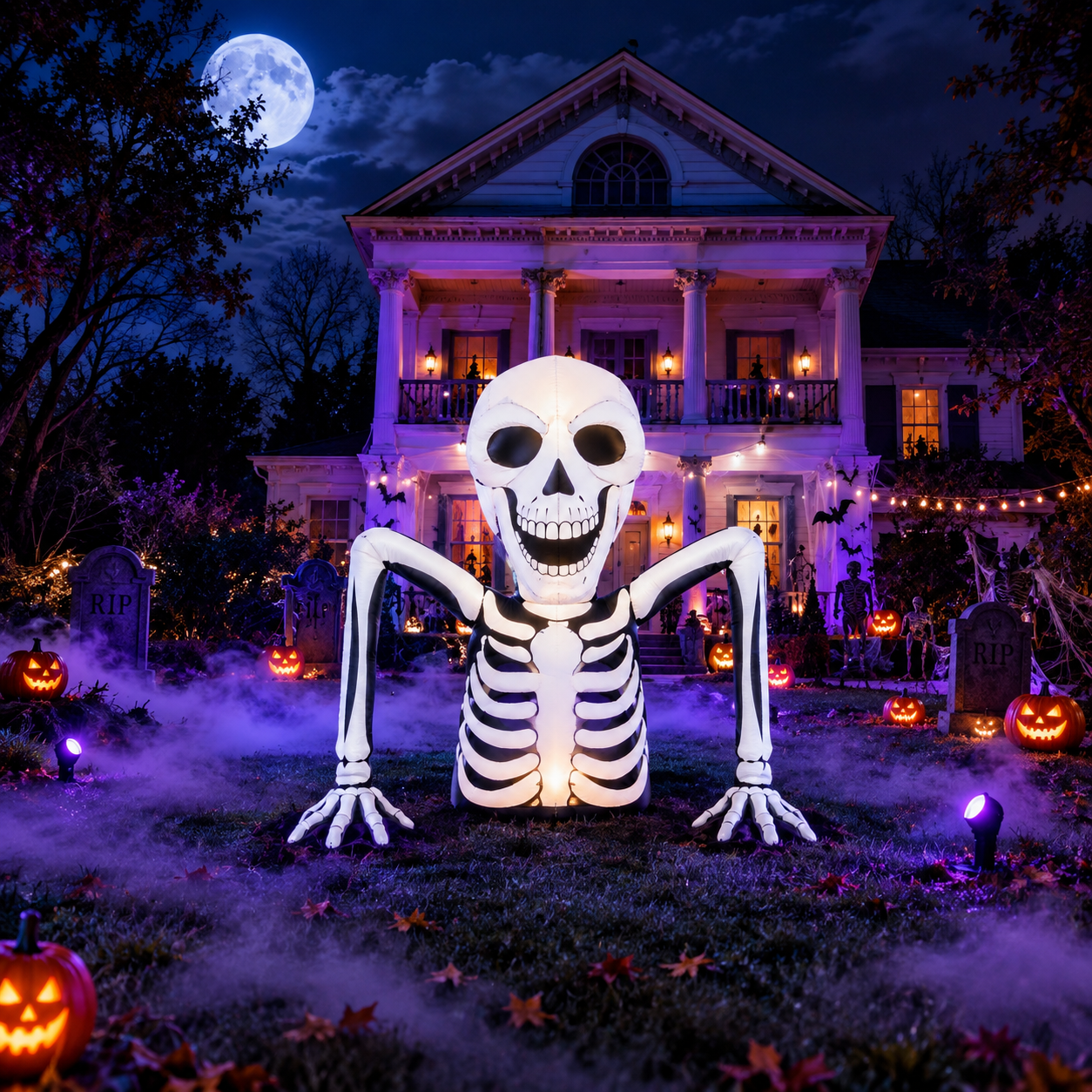 5.5 FT Ground Breaking Skeleton Halloween Inflatable