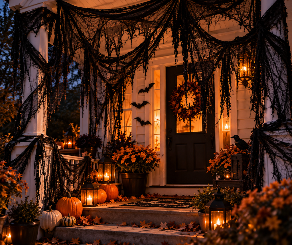 Black Creepy Gauze Halloween Decoration