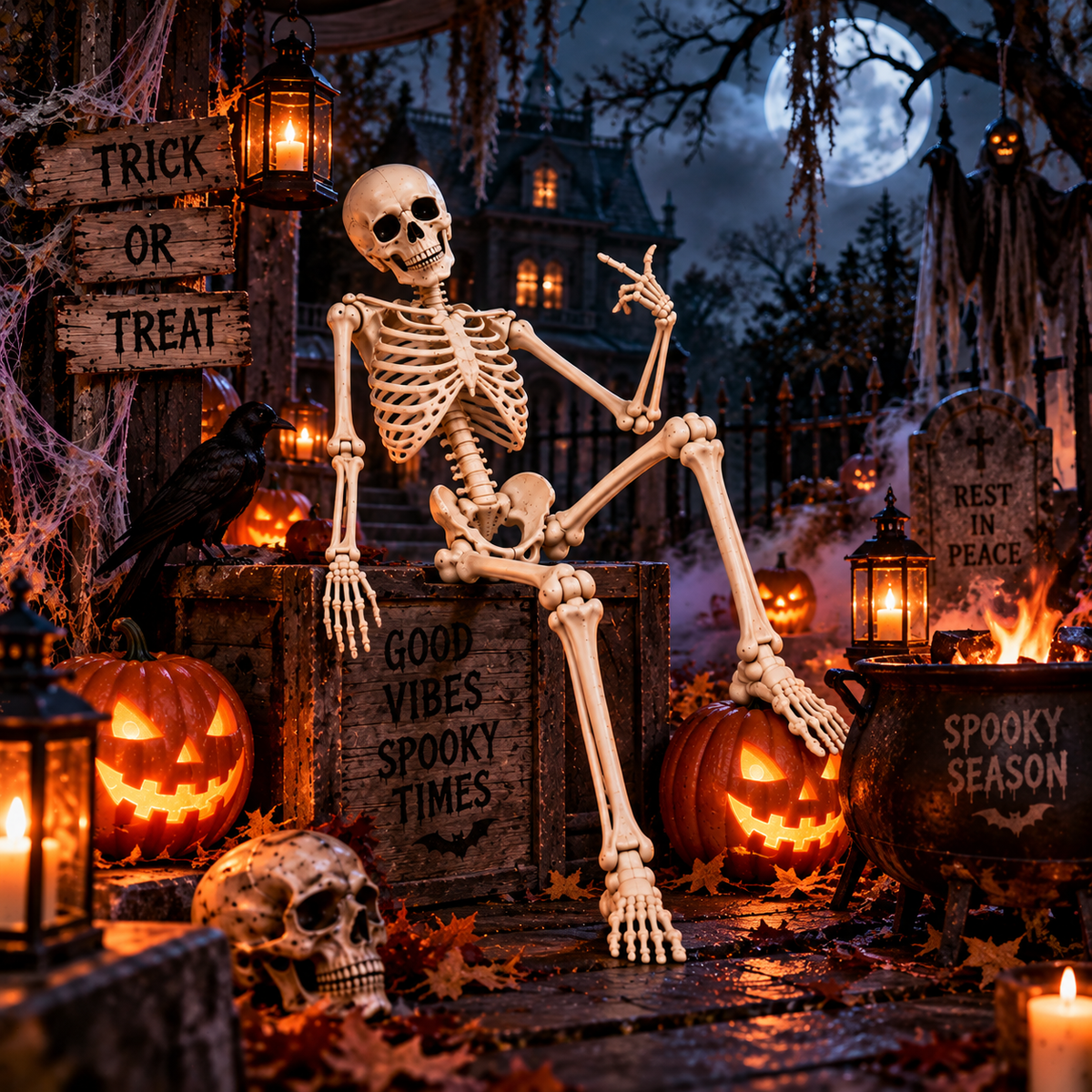 90CM Life-Size halloween Skeleton / Haunted House Decoration