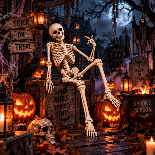 90CM Life-Size halloween Skeleton / Haunted House Decoration
