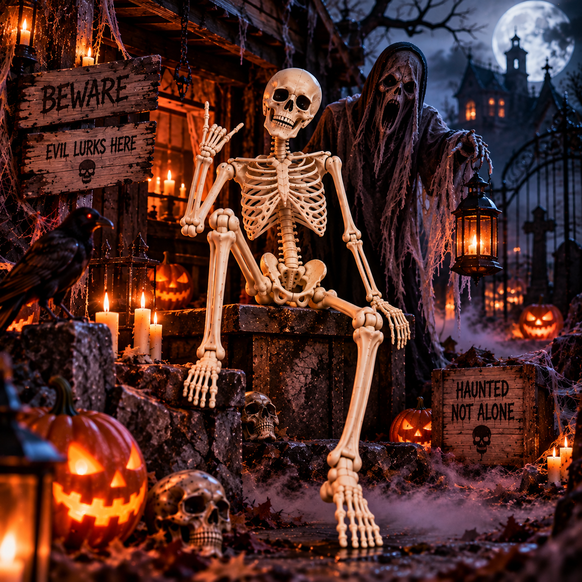 90CM Life-Size halloween Skeleton / Haunted House Decoration