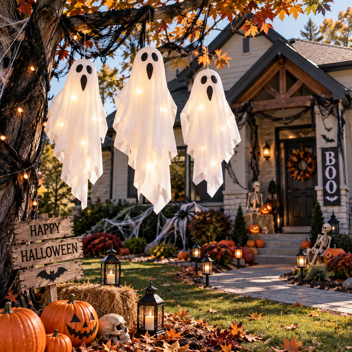 Halloween Hanging Ghost Lights /Haunted House Decoration