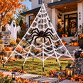 Giant Halloween Spider Web 16FT Haunted House Decoration