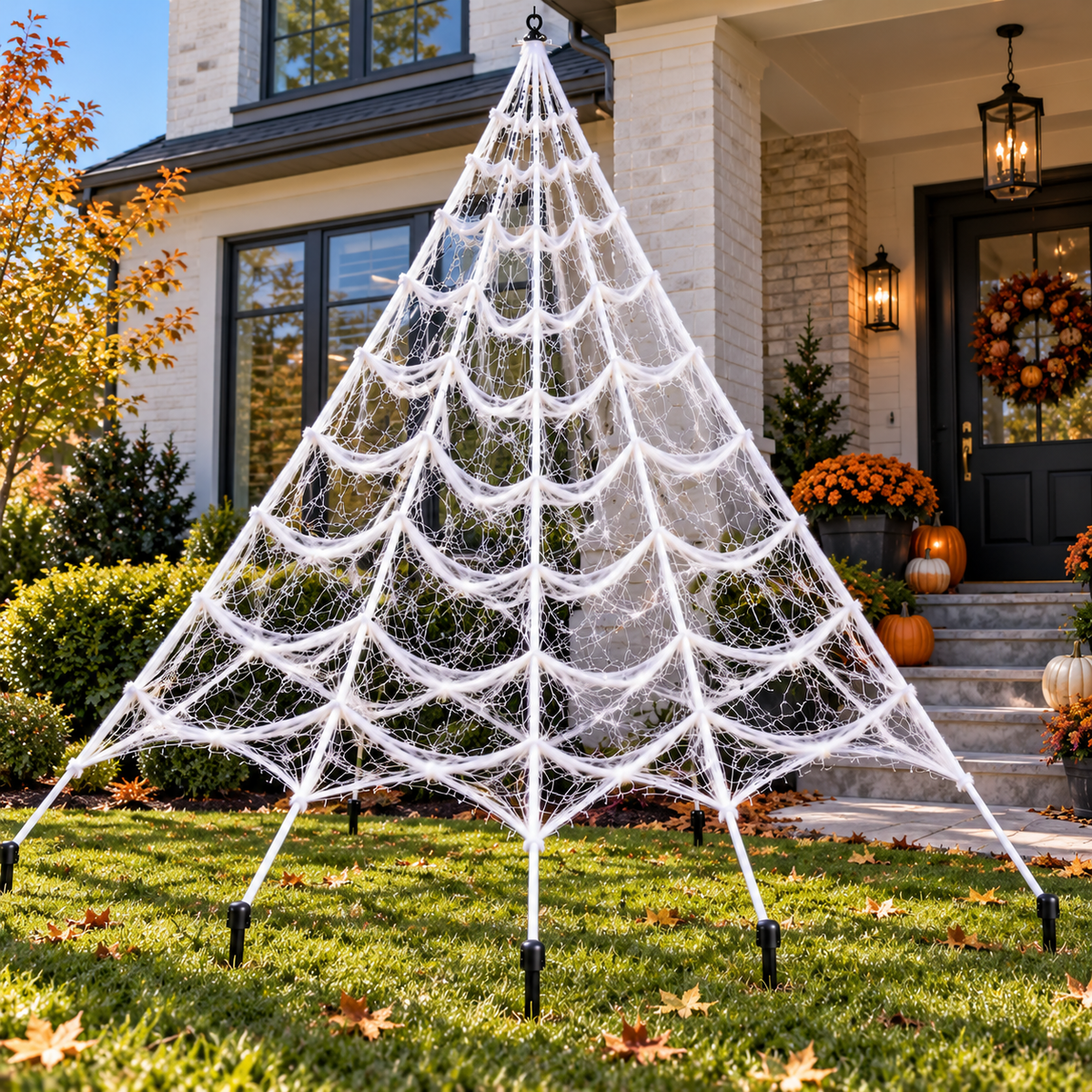 Giant Halloween Spider Web 16FT Haunted House Decoration
