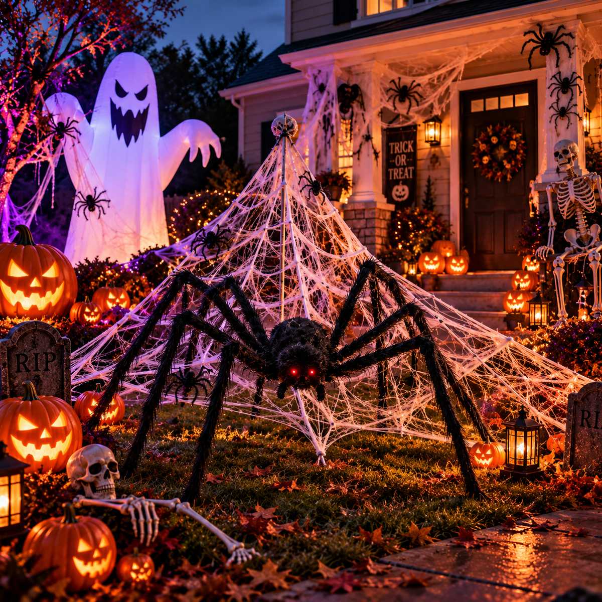 Giant Halloween Black Spider