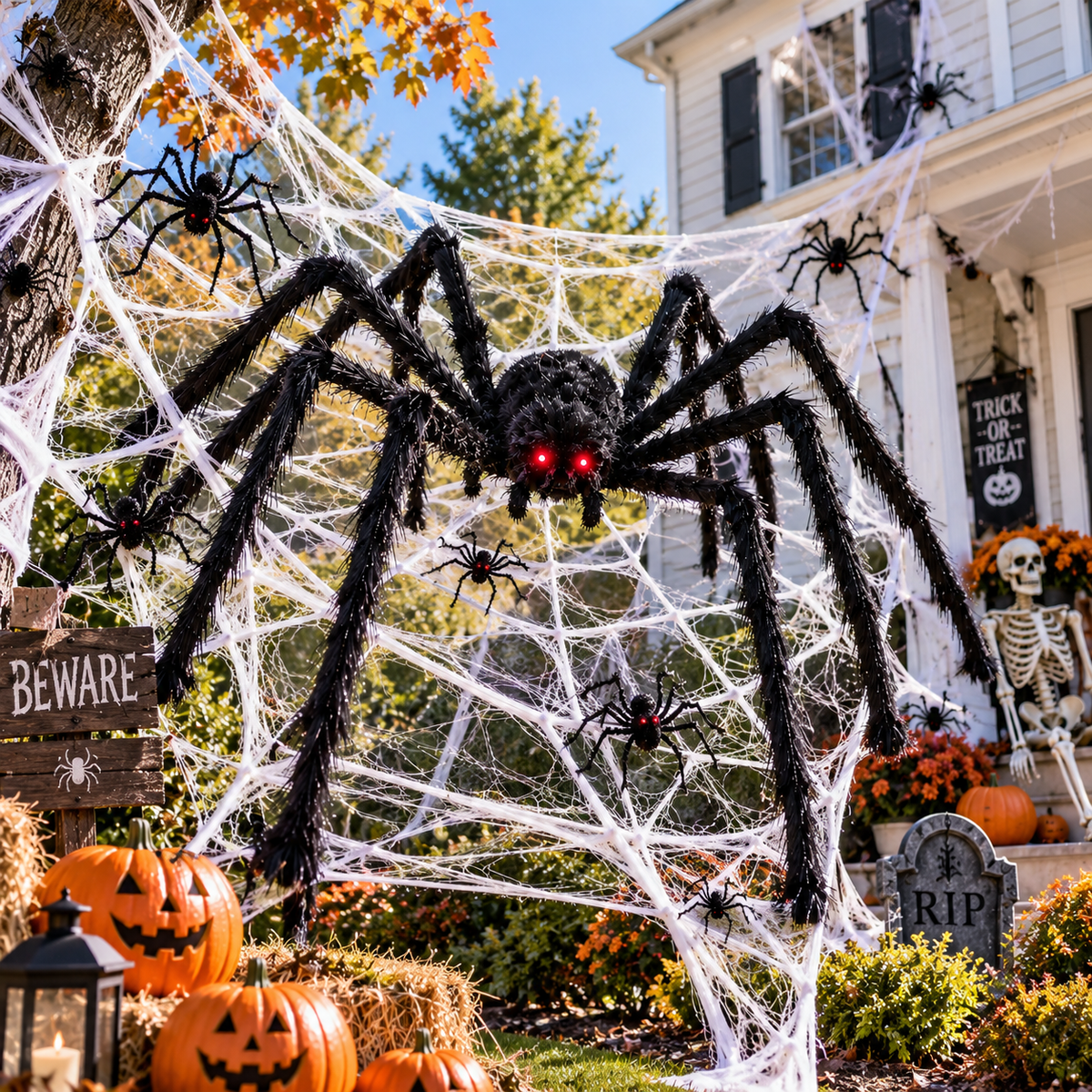 Giant Halloween Black Spider