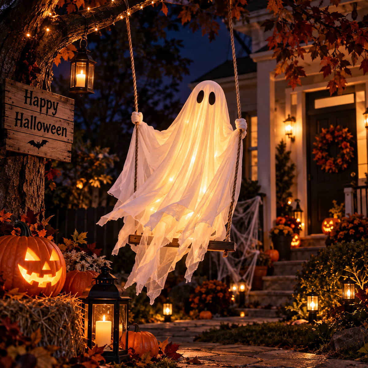 6FT Swinging Ghost Halloween Decoration