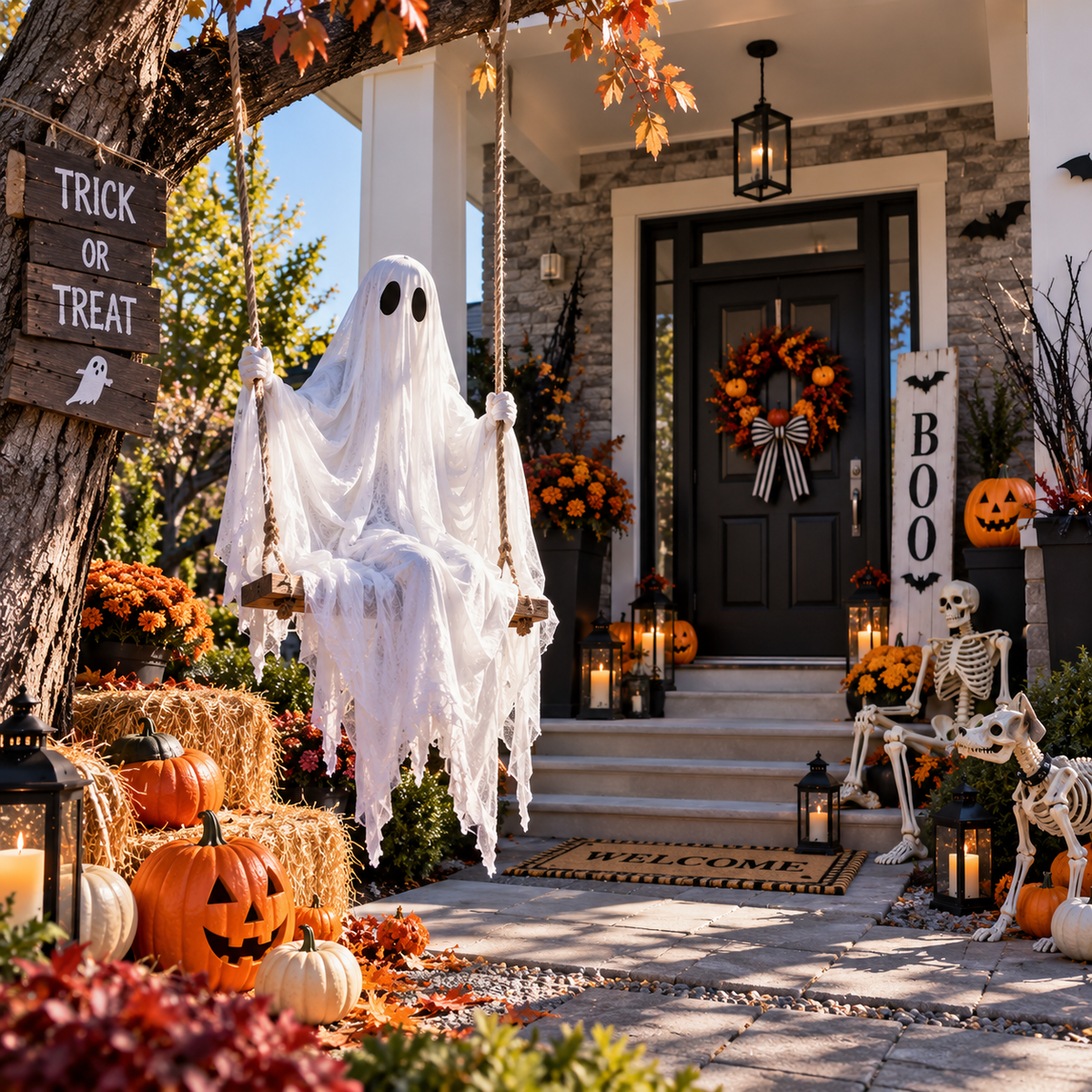 6FT Swinging Ghost Halloween Decoration