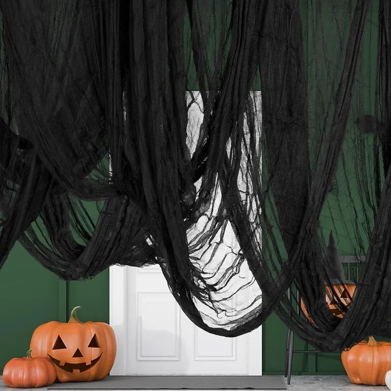 Black Creepy Gauze Halloween Decoration