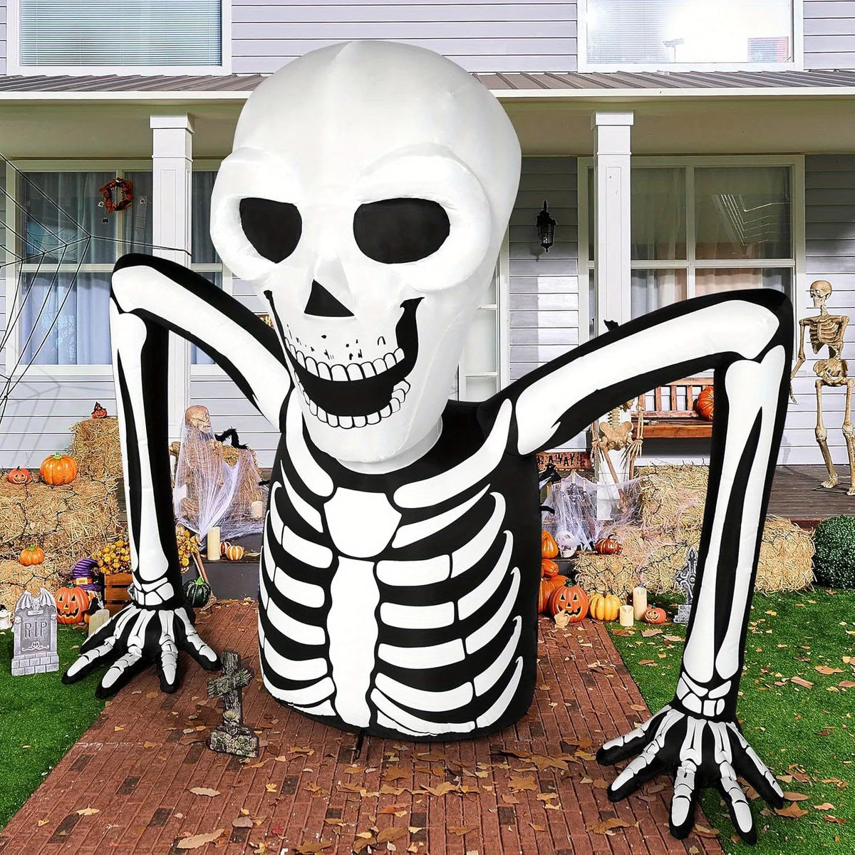 5.5 FT Ground Breaking Skeleton Halloween Inflatable
