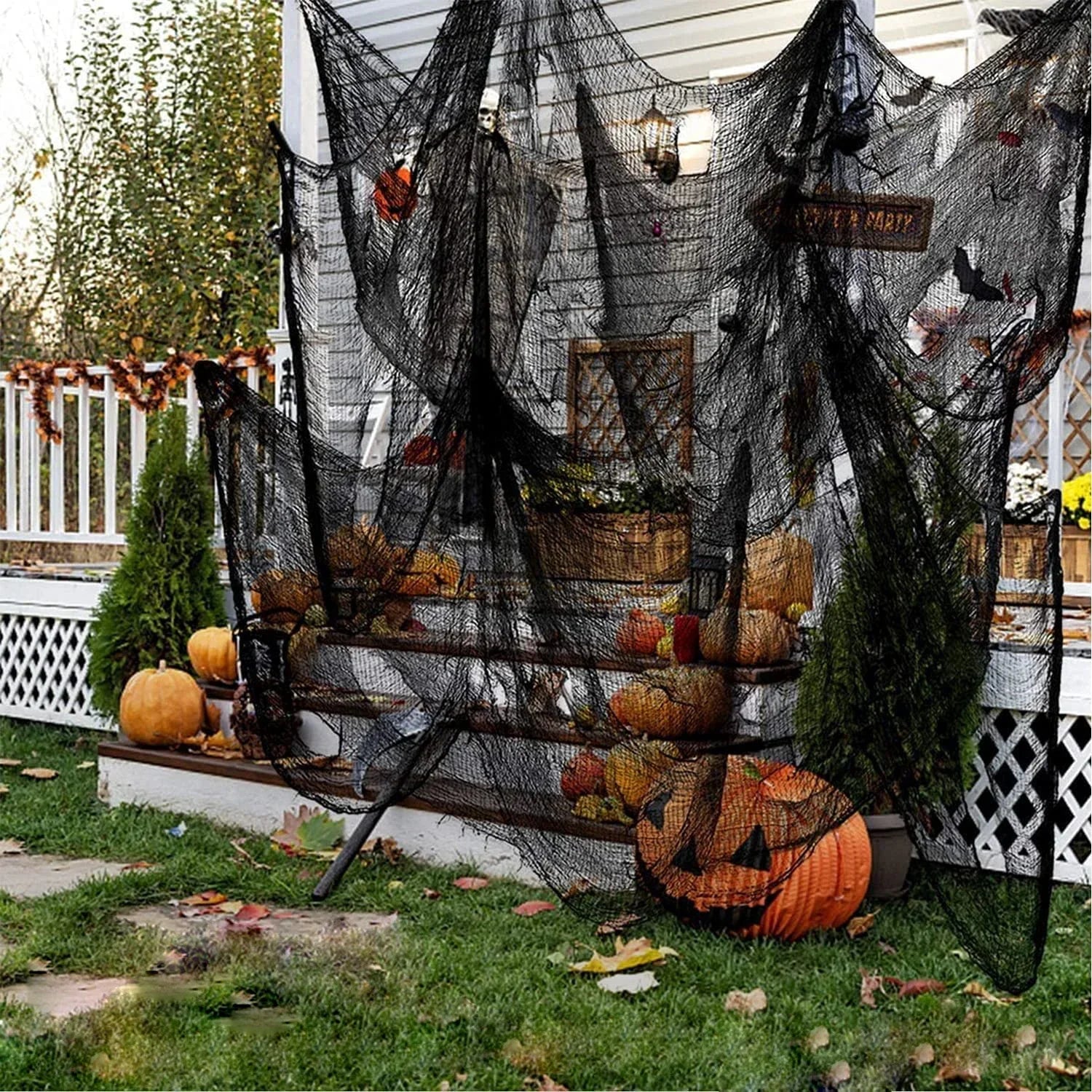Black Creepy Gauze Halloween Decoration