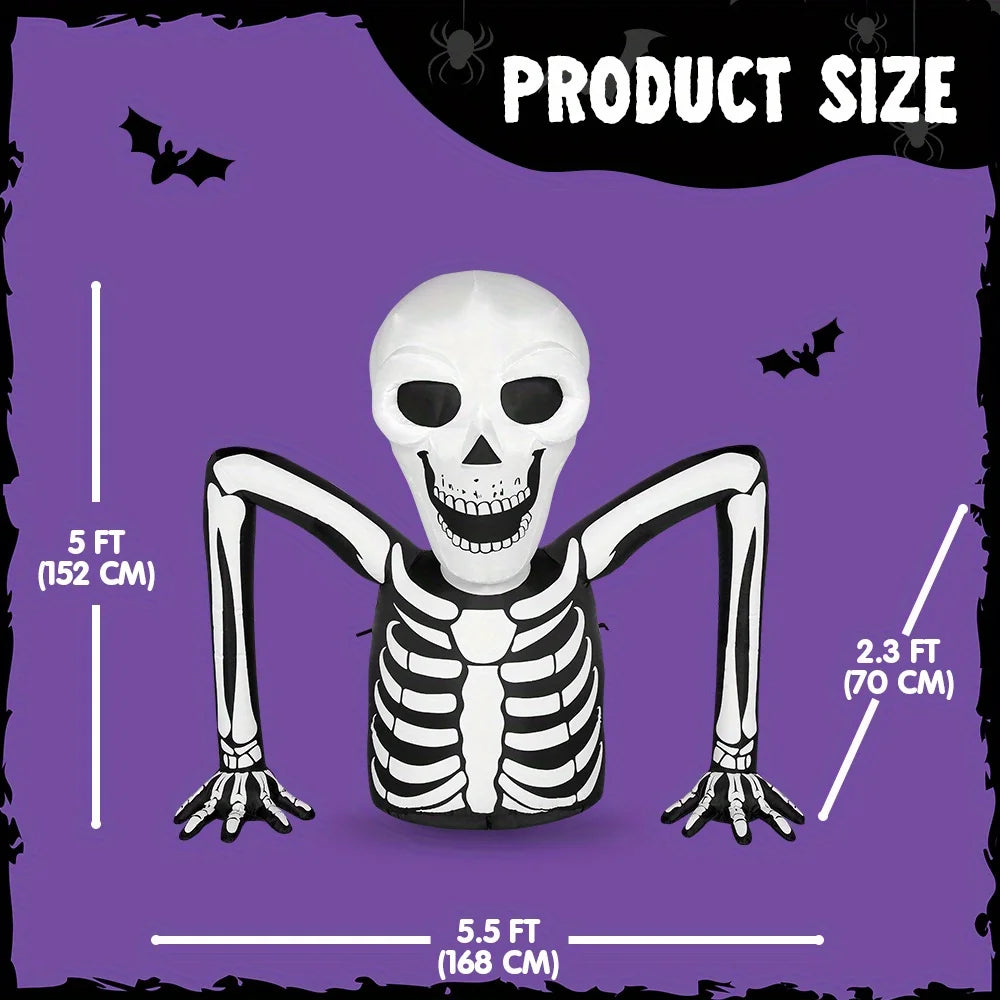 5.5 FT Ground Breaking Skeleton Halloween Inflatable