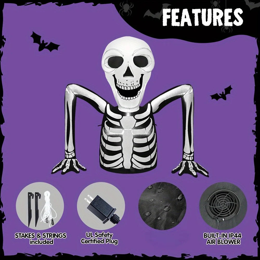5.5 FT Ground Breaking Skeleton Halloween Inflatable