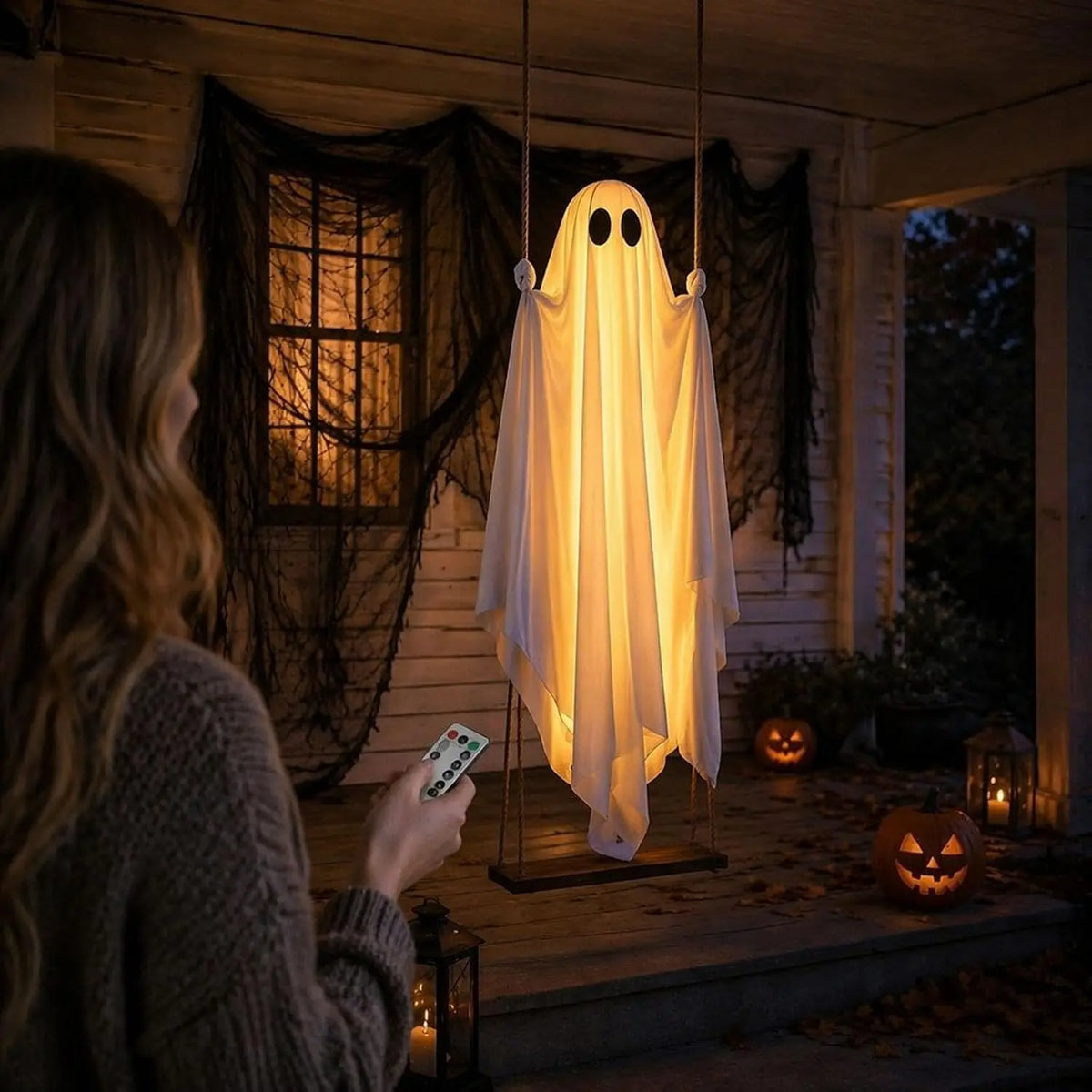 6FT Swinging Ghost Halloween Decoration