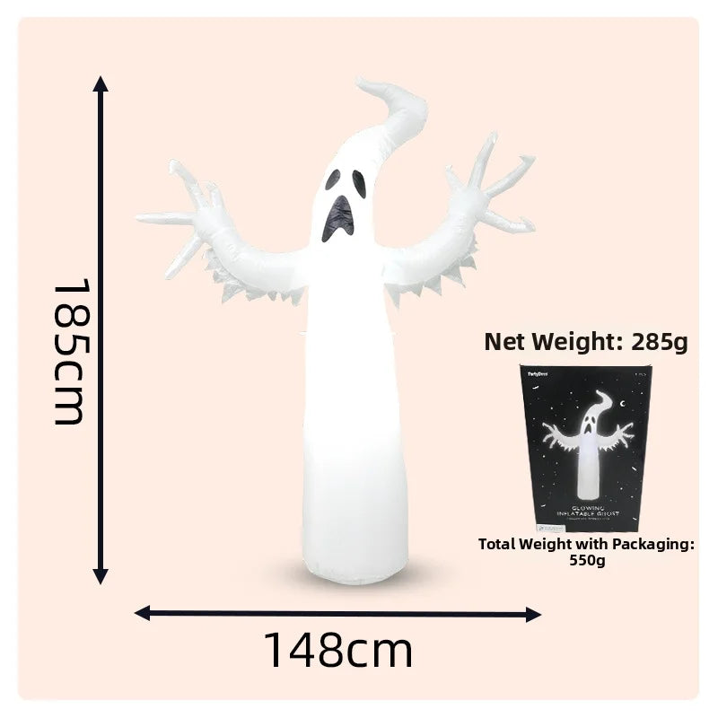 12FT Inflatable Halloween Ghost with LED Lights